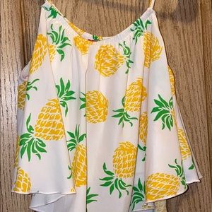 Pineapple flowy crop top!